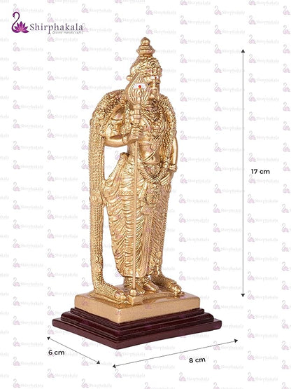Antique Finish Murugan Idol for Home Temple & Decor