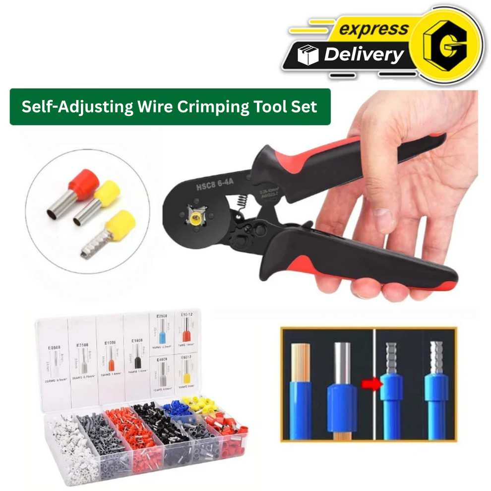 ✨Self Adjusting Wire Crimping Tool Set + Free Ferrule Terminals